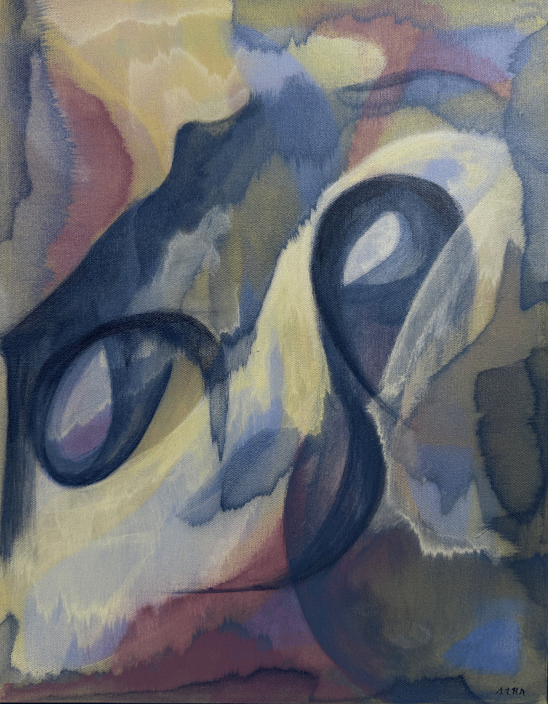 Abstract painting of with vibrant colors