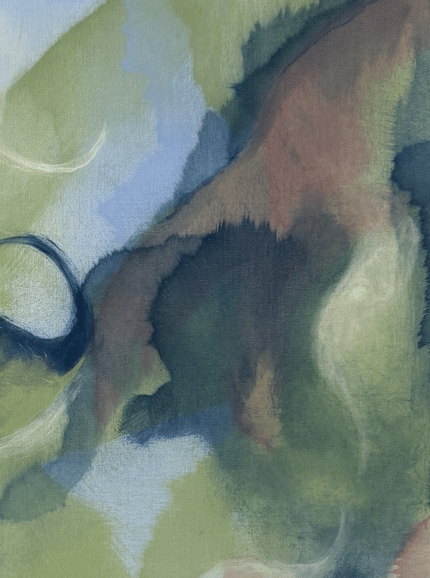 Abstract watercolor painting with soft, blended colors