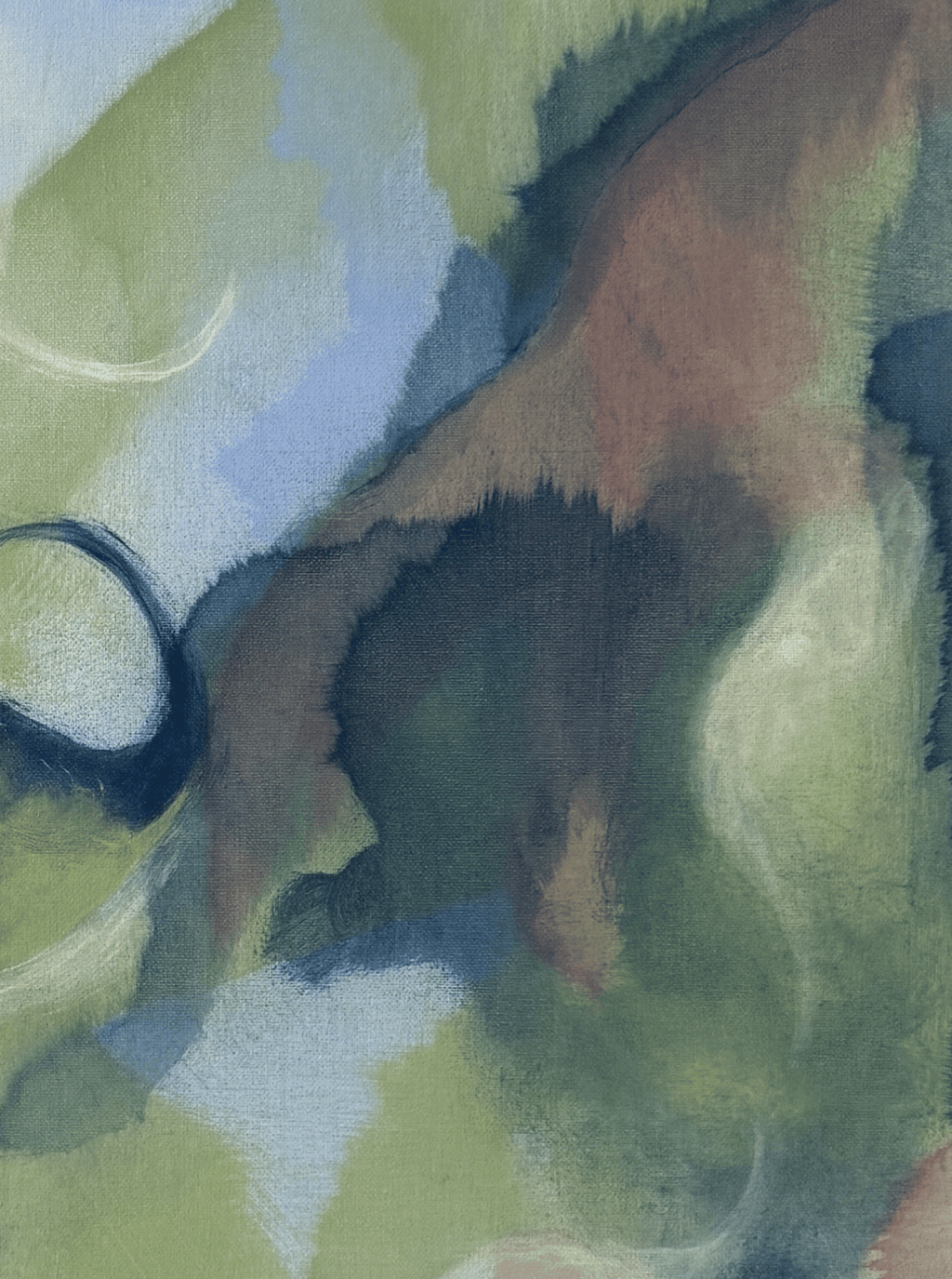 Abstract watercolor painting with soft, blended colors